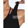 imageYvette Yoga Sports Bras Comfortable LowImpact Sports Bra with Fixed Cups and Double StrapsBlack