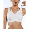 imageYvette Yoga Sports Bras Comfortable LowImpact Sports Bra with Fixed Cups and Double StrapsWhite
