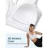 imageYvette Yoga Sports Bras Comfortable LowImpact Sports Bra with Fixed Cups and Double StrapsWhite