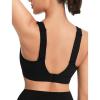imageYvette Adjustable Sports Bras for Women High Support Large Bust Wireless Running Workout Sports Bra High Impact Plus SizeBlack