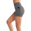 imageYvette Biker Shorts with Pockets for Women 3quot  4quot  6quot  8quot Tummy Control High Waist Running Workout Gym Yoga ShortsGrey