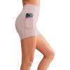 imageYvette Biker Shorts with Pockets for Women 3quot  4quot  6quot  8quot Tummy Control High Waist Running Workout Gym Yoga ShortsPink