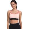 imageYvette Cute Strappy Back Yoga Bra for Women Black ampamp Pink Contrast Cropped Yoga Top Girly Sports Bras with Fixed CupPink