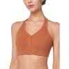 imageYvette Front Clasp Sports Bras for Women Light Impact Cute Soft Comfort Wireless Padded Fitness Workout Padded Yoga Tank TopOrange