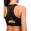 imageYvette High Impact Sports Bras for Women Plus Size Racerback Sports Bra High Support for Large BreastsBlack