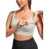 imageYvette Nursing Sports Bras for Women Breastfeeding Light Medium Support Sports Bra for Prenancy Maternity YogaGrey