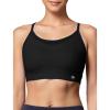 imageYvette Womens Lightweight Sports Bra 3D Fixed Cup  Mesh Yoga Workout Top with Spaghetti StrapBlack