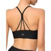 imageYvette Yoga Bras Cloud Lightweight Sports Bra Molded Cup XShaped Back Fashionable Workout Bra Yoga Crop Tank TopBlack