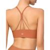 imageYvette Yoga Bras Cloud Lightweight Sports Bra Molded Cup XShaped Back Fashionable Workout Bra Yoga Crop Tank TopDark Orange