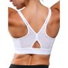 imageYvette Yoga Bras Lightweight Cloud Series Sports Bra for Women Low Impact Sports Spaghetti Thin Strap Mesh Splicing StyleWhite