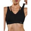 imageYvette Yoga Sports Bras Comfortable LowImpact Sports Bra with Fixed Cups and Double StrapsBlack