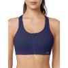 imageYvette Zip Front Sports Bra  High Impact Sports Bras for Women Plus Size Workout Fitness RunningLight Navy Blue
