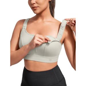 imageYvette Nursing Sports Bras for Women Breastfeeding Light Medium Support Sports Bra for Prenancy Maternity YogaGrey