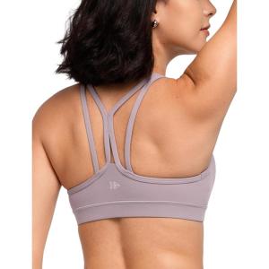 imageYvette Yoga Sports Bra for Women  Padded Strappy Cute Sports BraPurple