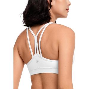 imageYvette Yoga Sports Bra for Women  Padded Strappy Cute Sports BraWhite