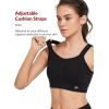 imageYvette Adjustable Sports Bras for Women Front Closure Plus Size Sports Bra High Impact for Large BustBlack