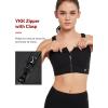 imageYvette Adjustable Sports Bras for Women Front Closure Plus Size Sports Bra High Impact for Large BustBlack