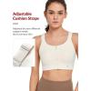 imageYvette Adjustable Sports Bras for Women Front Closure Plus Size Sports Bra High Impact for Large BustOffwhite