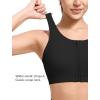 imageYvette Sports Bras for Women High Impact Front Zip Supportive Bras for Large Bust RunningBlack