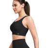 imageYvette Sports Bras for Women High Impact Front Zip Supportive Bras for Large Bust RunningBlack
