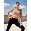 imageYvette Sports Bras for Women High Impact Front Zip Supportive Bras for Large Bust RunningBrown