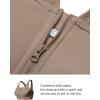 imageYvette Sports Bras for Women High Impact Front Zip Supportive Bras for Large Bust RunningBrown