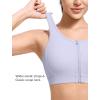 imageYvette Sports Bras for Women High Impact Front Zip Supportive Bras for Large Bust RunningPurple