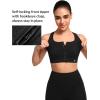 imageYvette Womens Zip Front Sports Bra High Impact Supportive Plus Size Bra for Large BustBlack