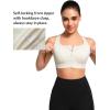 imageYvette Womens Zip Front Sports Bra High Impact Supportive Plus Size Bra for Large BustIvory