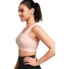 imageYvette Womens Zip Front Sports Bra High Impact Supportive Plus Size Bra for Large BustPink