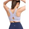 imageYvette Sports Bras for Women High Impact Front Zip Supportive Bras for Large Bust RunningPurple