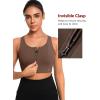 imageYvette Front Closure Sports Bras for Women High Support Large Bust Supportive Sports Bra High Impact for RunningCoffee