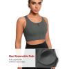 imageYvette Front Closure Sports Bras for Women High Support Large Bust Supportive Sports Bra High Impact for RunningGrey