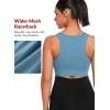imageYvette Front Closure Sports Bras for Women High Support Large Bust Supportive Sports Bra High Impact for RunningLake Blue