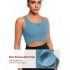 imageYvette Front Closure Sports Bras for Women High Support Large Bust Supportive Sports Bra High Impact for RunningLake Blue
