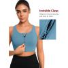 imageYvette Front Closure Sports Bras for Women High Support Large Bust Supportive Sports Bra High Impact for RunningLake Blue