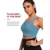 imageYvette Front Closure Sports Bras for Women High Support Large Bust Supportive Sports Bra High Impact for RunningLake Blue