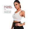 imageYvette Front Closure Sports Bras for Women High Support Large Bust Supportive Sports Bra High Impact for RunningWhite