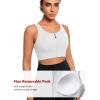 imageYvette Front Closure Sports Bras for Women High Support Large Bust Supportive Sports Bra High Impact for RunningWhite