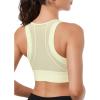 imageYvette High Impact Sports Bras for Women Large Bust Zip Front Closure Sports Bra High Support for Running WorkoutYellow