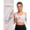imageYvette High Impact Zip Front Sports Bras for Women Plus Size Racerback Sports Bra for Running Workout with Hollow DesignPink