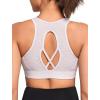 imageYvette High Impact Zip Front Sports Bras for Women Plus Size Racerback Sports Bra for Running Workout with Hollow DesignPink