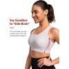 imageYvette High Impact Zip Front Sports Bras for Women Plus Size Racerback Sports Bra for Running Workout with Hollow DesignPink