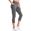 imageYvette Mesh Capris for Women with Side Pockets High Waisted Workout Gym Yoga Pants