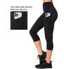imageYvette Womens Capri Leggings with Pockets Black Size S