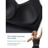imageYvette Womens Longline Sports Bra Thin Strap Printed Yoga Light Support Padded Wireless Workout Tank TopBlack Printed