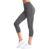 imageYvette Mesh Capris for Women with Side Pockets High Waisted Workout Gym Yoga Pants