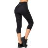imageYvette Womens Capri Leggings with Pockets Black Size S