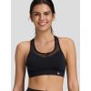 imageYvette MultiFunctional Womens Bra with Adjustable Back 2in1 SeeThrough Sexy Patchwork for Daily WearBlack