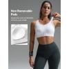 imageYvette Front Zip Sports Bras for Women High Impact Mesh Racerback Full Support Sports Bra Plus Size for RunningWhite